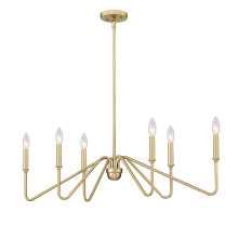 Golden 3690-LP BCB - Yep by Golden Lighting Kennedy 6-light Island Light in Brushed Champagne Brass